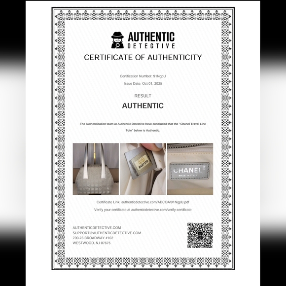 Chanel Metallic Gray Line Handbag With Certificate Of Authenticity - Picture 5 of 16